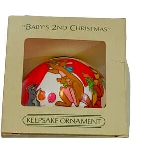 Vintage hallmark Christmas tree holiday ornament New Baby 2nd christmas